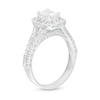 Thumbnail Image 3 of 1.75 CT. T.W. Emerald-Cut Certified Lab-Grown Diamond Frame Split Shank Engagement Ring in 14K White Gold (F/SI2)