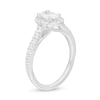 Thumbnail Image 3 of 1.00 CT. T.W. Oval Certified Lab-Grown Diamond Frame Engagement Ring in 14K White Gold (F/SI2)