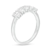 1.00 CT. T.W. Certified Oval Lab-Created Diamond Five Stone Anniversary Band in 14K White Gold (F/SI2)