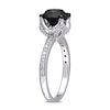 Thumbnail Image 3 of 2.06 CT. T.W. Enhanced Black and White Diamond Engagement Ring in 14K White Gold