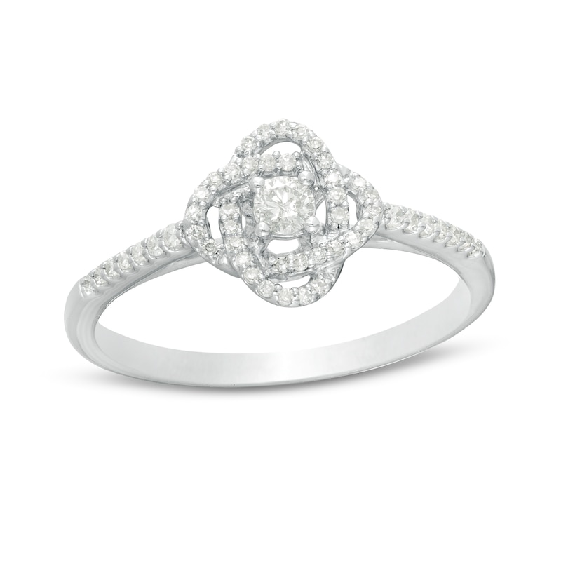 Main Image 1 of Centre of Me 0.20 CT. T.W. Diamond Orbit Ring in Sterling Silver