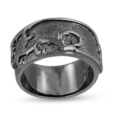 Enchanted Disney Men's Oxidized Thorns Ring in Sterling Silver with Black Rhodium - Size 10