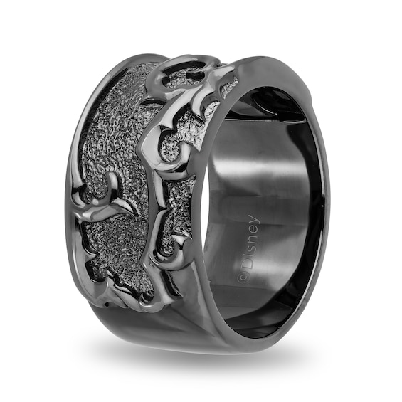 Enchanted Disney Men's Oxidized Thorns Ring in Sterling Silver with