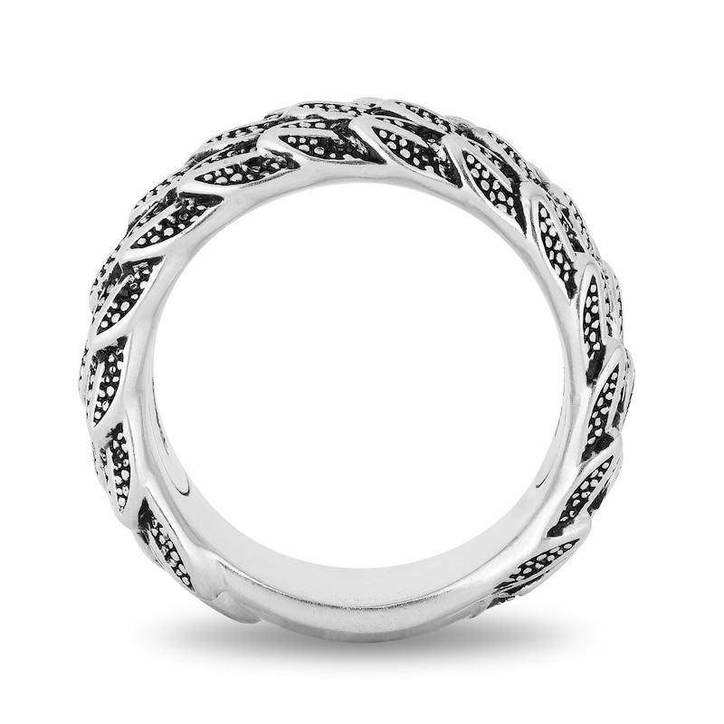 Main Image 4 of Enchanted Disney Men's Oxidized Layered Dragon Scales Ring in Sterling Silver - Size 10