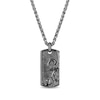 Thumbnail Image 0 of Enchanted Disney Men's Thorns Dog Tag Pendant in Sterling Silver with Black Rhodium - 22"