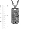 Thumbnail Image 1 of Enchanted Disney Men's Thorns Dog Tag Pendant in Sterling Silver with Black Rhodium - 22"