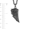 Enchanted Disney Men's Raven Wing Pendant in Sterling Silver with Black Rhodium - 22"