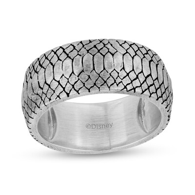 Enchanted Disney Men's Oxidized Snake Skin Ring in Sterling Silver - Size 10