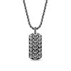Thumbnail Image 1 of Enchanted Disney Men's Dragon Scale Dog Tag Pendant in Sterling Silver - 22"