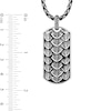 Thumbnail Image 1 of Enchanted Disney Men's Dragon Scale Dog Tag Pendant in Sterling Silver - 22"