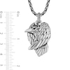 Thumbnail Image 1 of Enchanted Disney Men's Enhanced Black Diamond Accent Raven Pendant in Sterling Silver - 22"