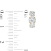 Thumbnail Image 3 of Cubic Zirconia Three Stone Curved Drop Earrings in 14K Gold