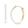 Thumbnail Image 0 of Crystal Hoop Earrings in 14K Gold