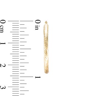 25.0mm Diamond-Cut Hoop Earrings in 14K Gold