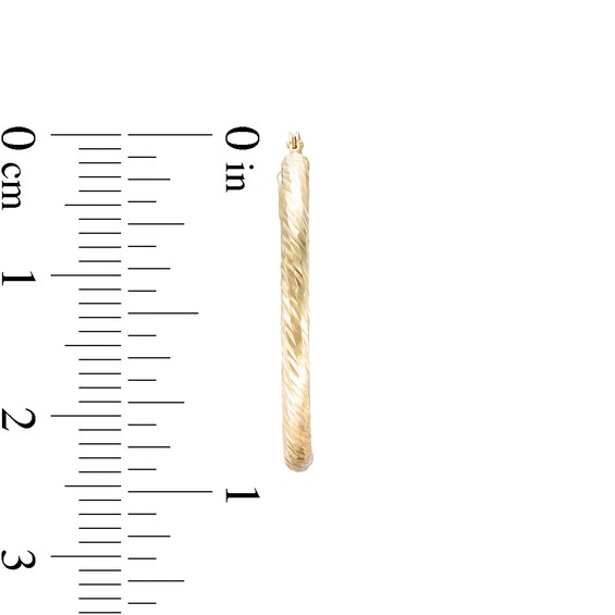 25.0mm Diamond-Cut Hoop Earrings in 14K Gold