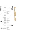 20.0mm Square Tube Hoop Earrings in 14K Gold