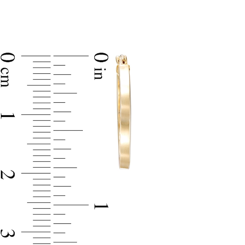 20.0mm Square Tube Hoop Earrings in 14K Gold|Peoples Jewellers