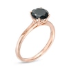 Thumbnail Image 2 of 2.00 CT. Black Diamond Solitaire Engagement Ring in 10K Rose Gold