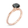 Thumbnail Image 2 of 2.00 CT. Black Diamond Solitaire Engagement Ring in 10K Rose Gold