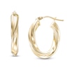 Thumbnail Image 0 of 19.0mm Twisted Tube Hoop Earrings in 14K Gold
