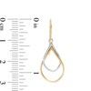 Interlocking Double Teardrop Earrings in 14K Two-Tone Gold