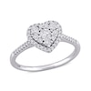 Thumbnail Image 0 of 0.49 CT. T.W. Composite Diamond Heart-Shaped Engagement Ring in 10K White Gold