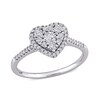 Thumbnail Image 1 of 0.49 CT. T.W. Composite Diamond Heart-Shaped Engagement Ring in 10K White Gold
