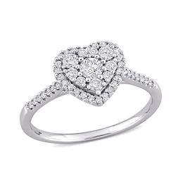 0.49 CT. T.W. Composite Diamond Heart-Shaped Engagement Ring in 10K White Gold