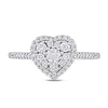 Thumbnail Image 4 of 0.49 CT. T.W. Composite Diamond Heart-Shaped Engagement Ring in 10K White Gold
