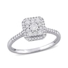 0.50 CT. T.W. Diamond Cushion Frame Engagement Ring in 10K White Gold