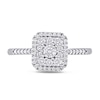 0.50 CT. T.W. Diamond Cushion Frame Engagement Ring in 10K White Gold