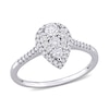 Thumbnail Image 1 of 0.49 CT. T.W. Composite Diamond Pear-Shaped Frame Engagement Ring in 10K White Gold