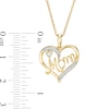 Thumbnail Image 2 of 0.04 CT. T.W. Diamond Heart "Mom" Pendant in 10K Gold