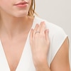 Thumbnail Image 2 of 0.115 CT. T.W. Diamond Heart Frame Filigree Vintage-Style Promise Ring in Sterling Silver