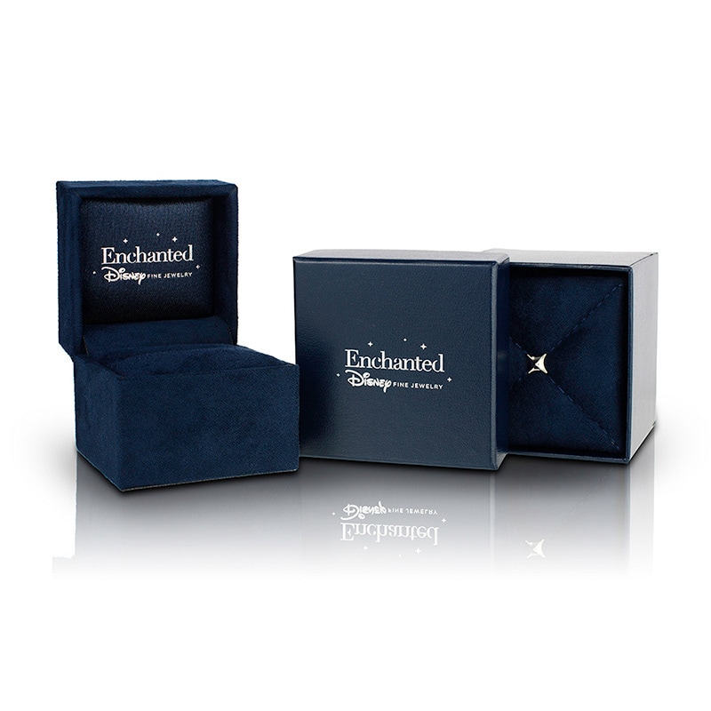 Enchanted Disney Men's 13.0mm Cushion-Cut Labradorite Oxidized Dragon Scales Ring in Sterling Silver - Size 10