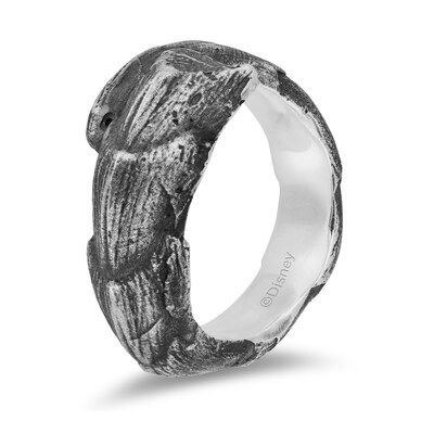 Enchanted Disney Men's Horn Wrap Bypass Ring in Sterling Silver - Size 10