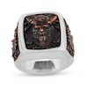 Thumbnail Image 1 of Enchanted Disney Men's Beast Square Signet with Antique Copper Inlay Ring in Sterling Silver - Size 10