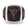 Thumbnail Image 3 of Enchanted Disney Men's Beast Square Signet with Antique Copper Inlay Ring in Sterling Silver - Size 10