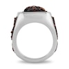 Thumbnail Image 4 of Enchanted Disney Men's Beast Square Signet with Antique Copper Inlay Ring in Sterling Silver - Size 10