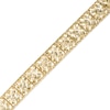 Thumbnail Image 0 of 6.2mm Diamond-Cut Rectangular Link Bracelet in Hollow 10K Gold - 7.25"