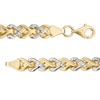 5.7mm Infinity Link Bracelet in Hollow 10K Two-Tone Gold - 7.25"