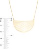 Thumbnail Image 3 of Geometric Cutout Crescent Necklace in 14K Gold