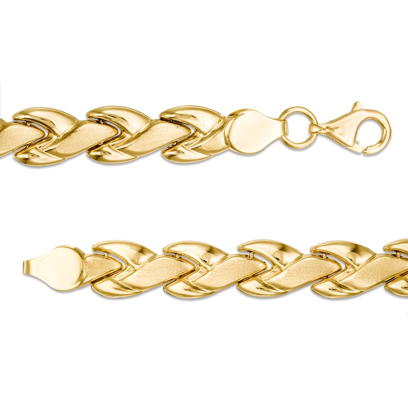 6.5mm Braided Link Bracelet in 10K Gold - 7.25"