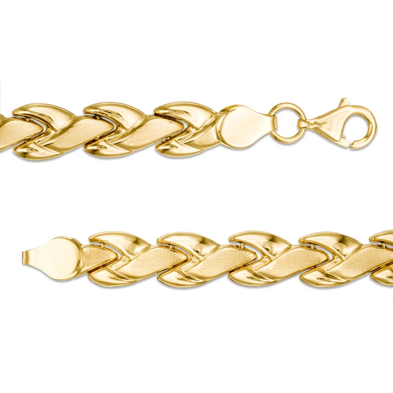 6.5mm Braided Link Bracelet in 10K Gold - 7.25"