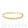 Thumbnail Image 3 of 6.5mm Braided Link Bracelet in 10K Gold - 7.25"
