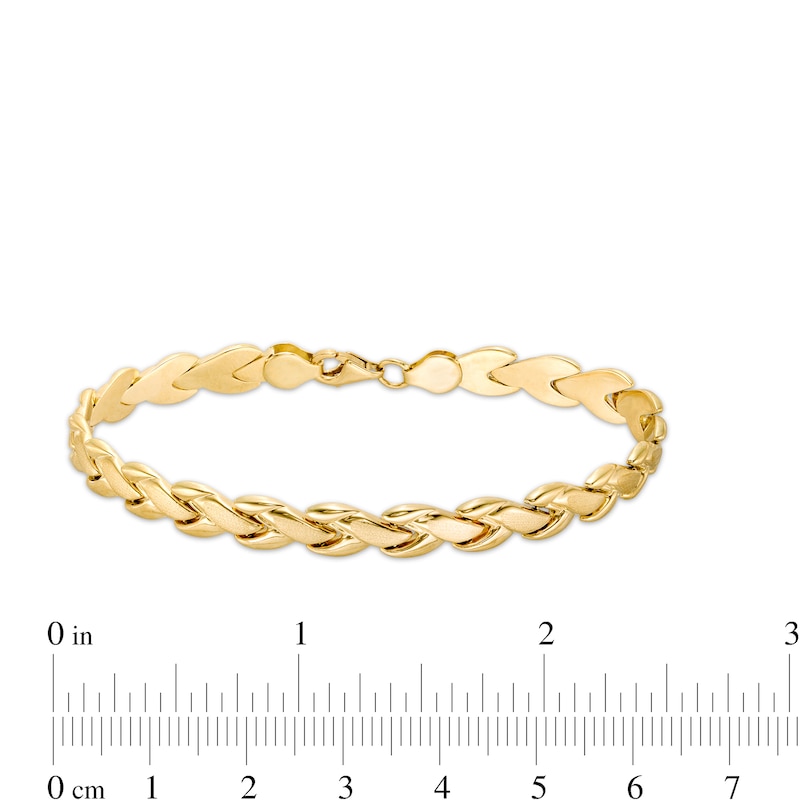 6.5mm Braided Link Bracelet in 10K Gold - 7.25"