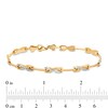 Diamond-Cut "X" Link Bracelet in 10K Two-Tone Gold - 7.25"