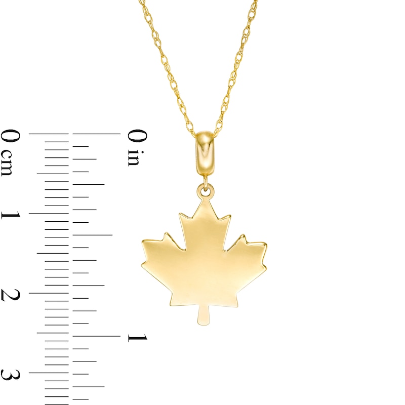 Maple Leaf Pendant in 10K Gold