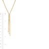 Rope Chain Lariat Necklace in 10K Gold - 17"