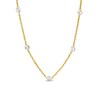Diamond-Cut Disc Station Necklace in 10K Gold